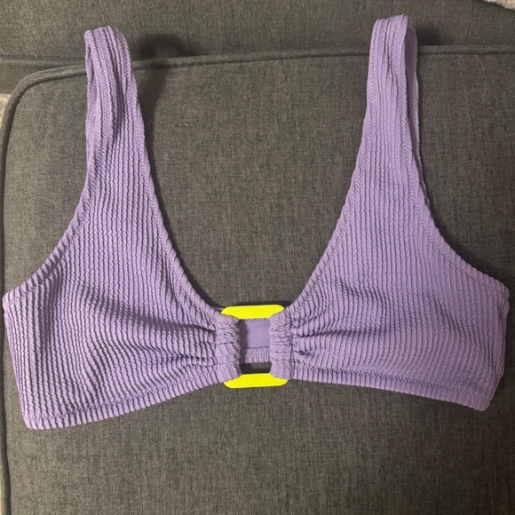 Purple Aerie Swim Scoop Bikini Top - Picture 1 of 3